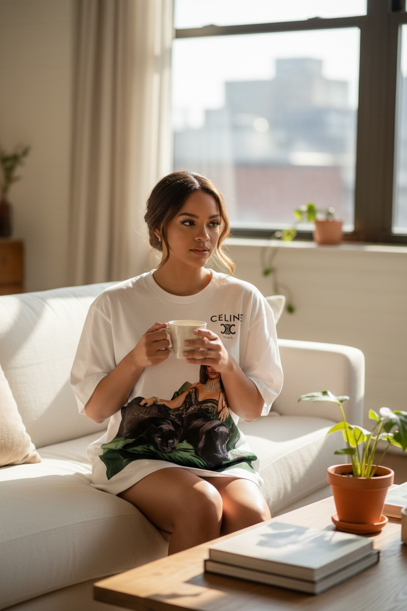 CELINE “RIHANNA” Oversized T-Shirt