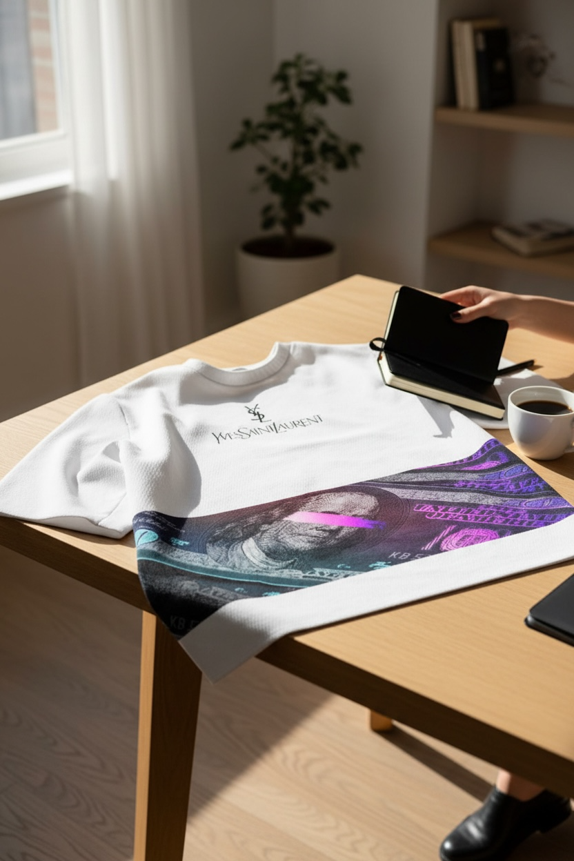 Yves Saint Laurent (YSL) “ARGENT” Oversized T-Shirt