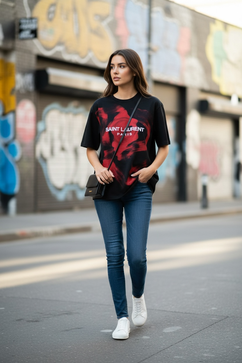 Saint Laurent Paris “ETERNAL” Oversized T-Shirt