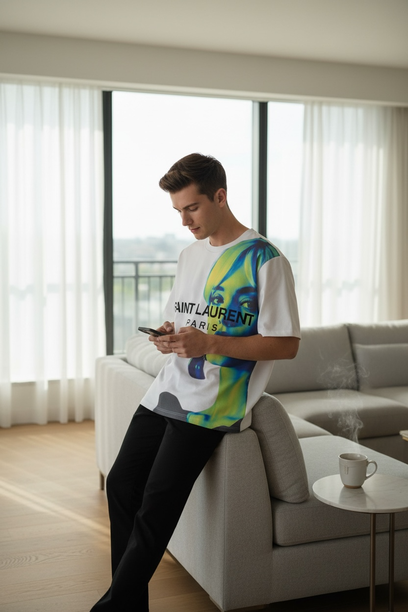 Saint Laurent Paris “RIVIA” Oversized T-Shirt