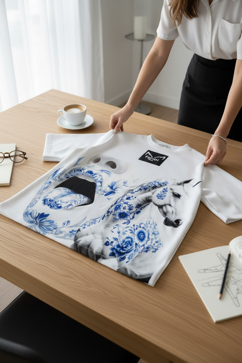 Fendi “AURORA” Oversized T-Shirt