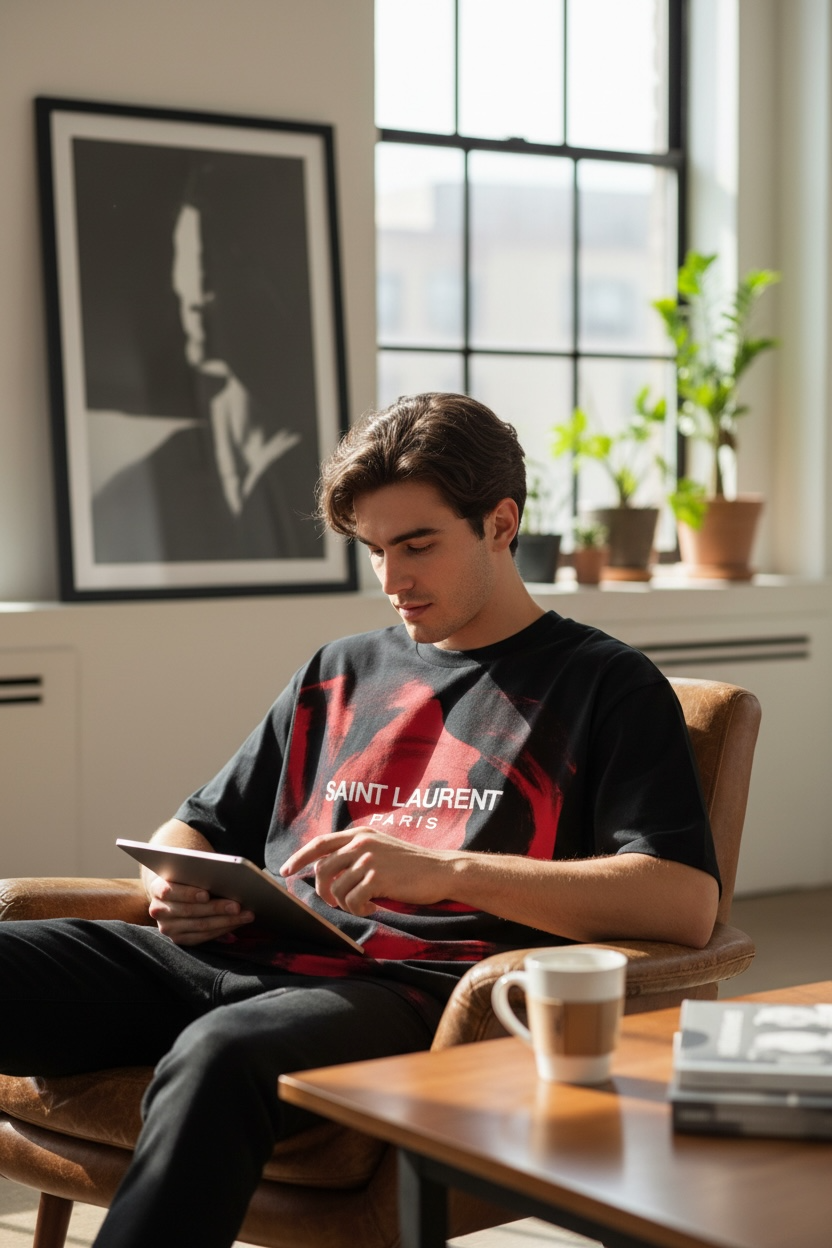 Saint Laurent Paris “ETERNAL” Oversized T-Shirt