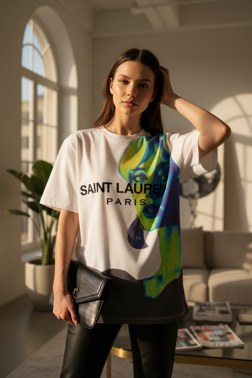 Saint Laurent Paris “RIVIA” Oversized T-Shirt