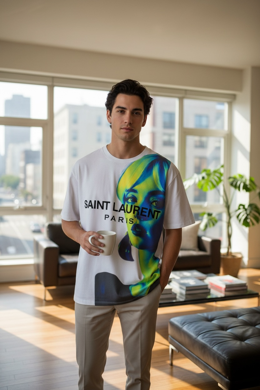 Saint Laurent Paris “RIVIA” Oversized T-Shirt