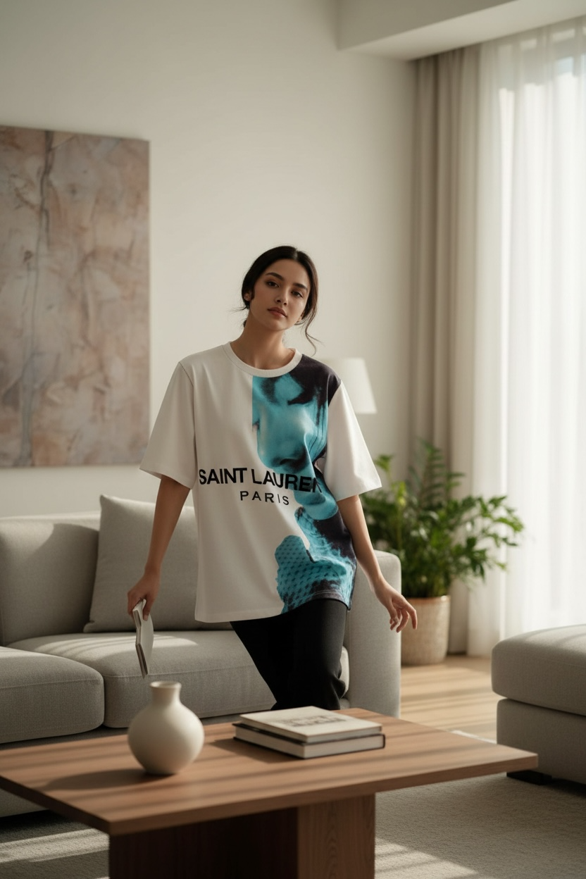 Saint Laurent Paris “SAVANNAH” Oversized T-Shirt