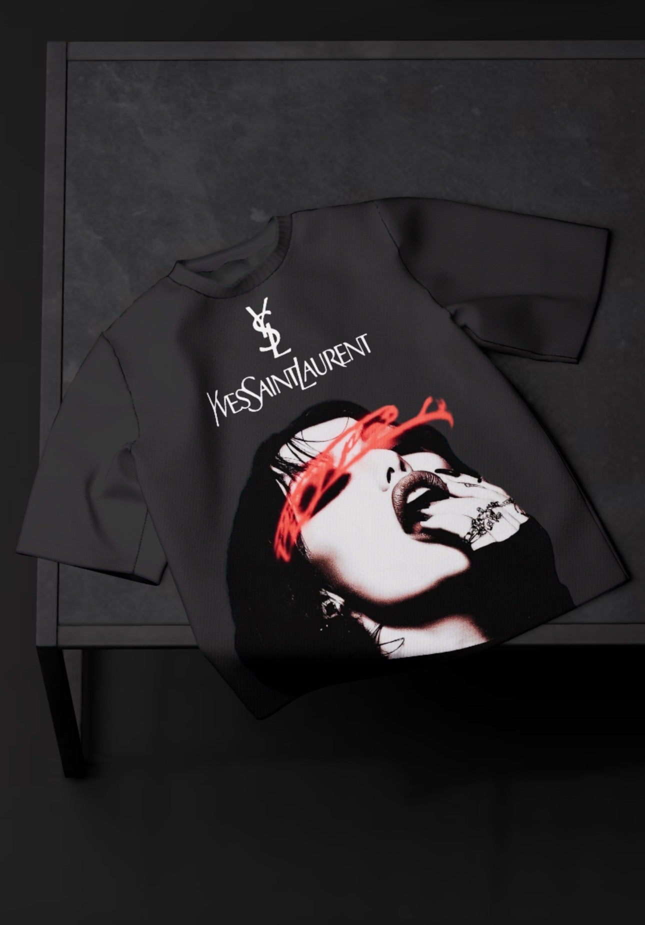 Yves Saint Laurent (YSL) “PASSIONNÈE” Oversized T-Shirt