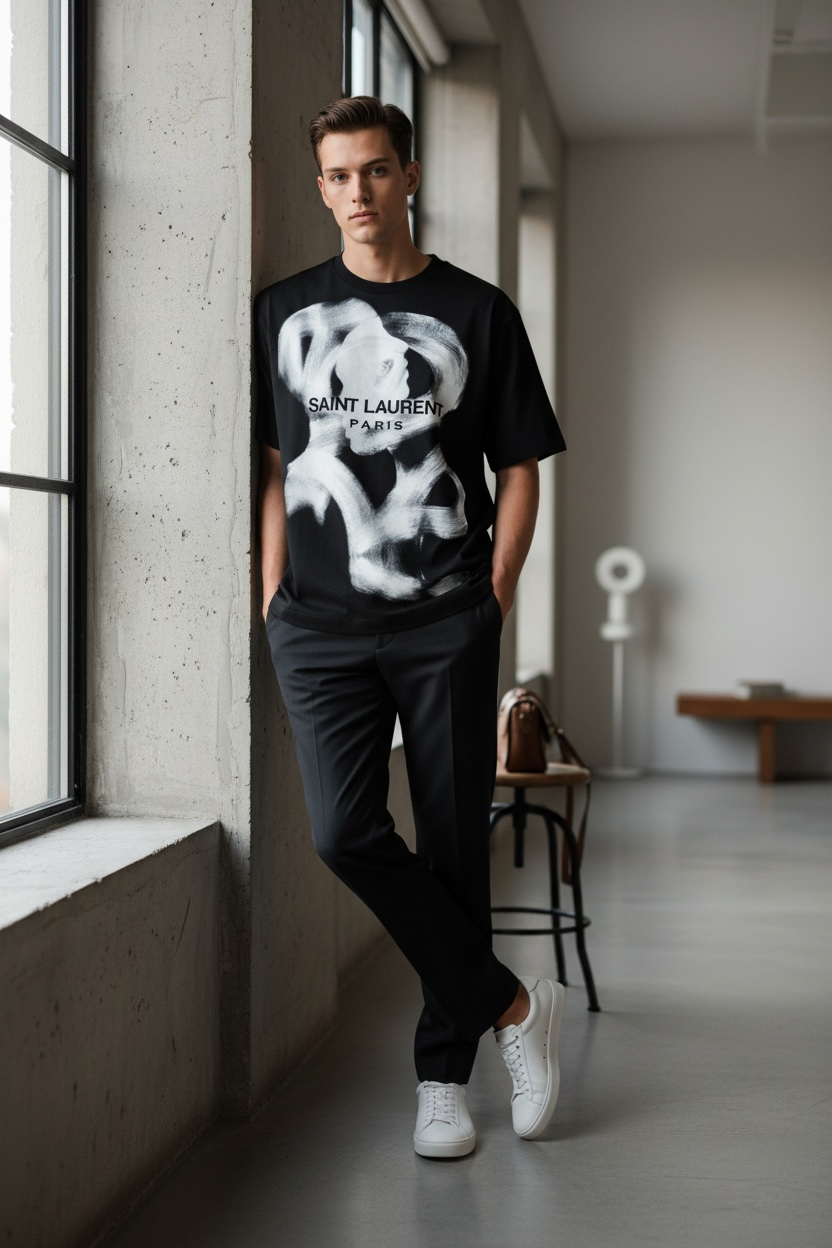 Saint Laurent Paris “ETERNAL” Oversized T-Shirt