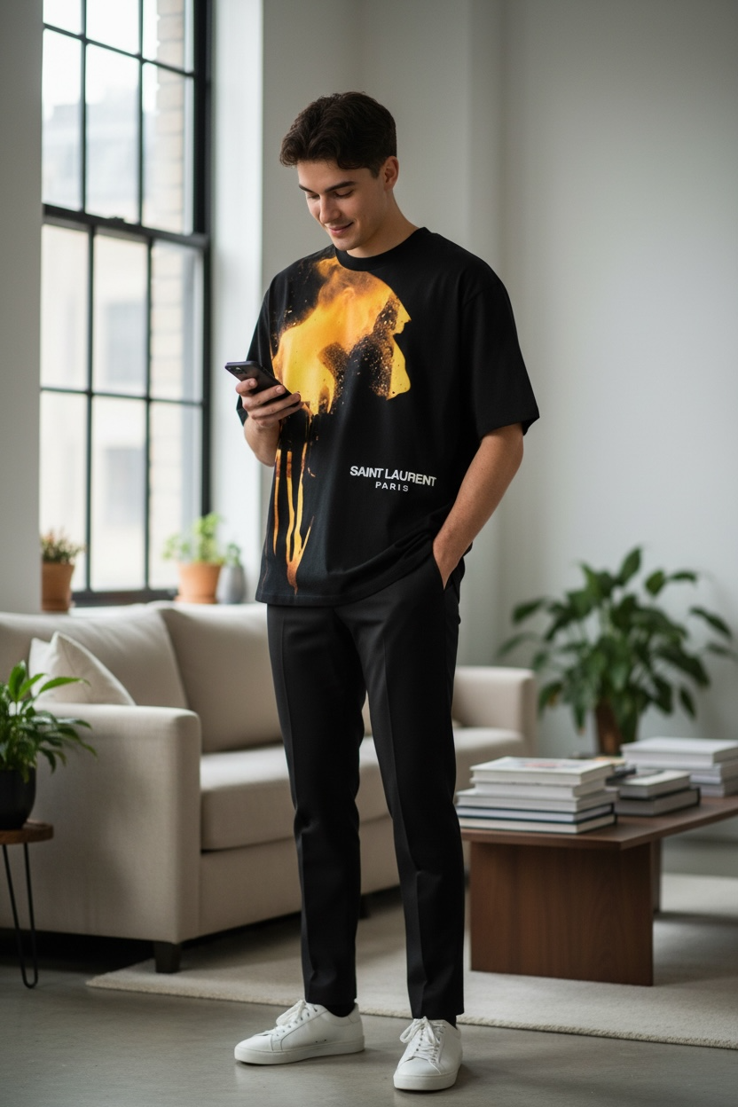 Saint Laurent Paris “BEAUMONT” Oversized T-Shirt