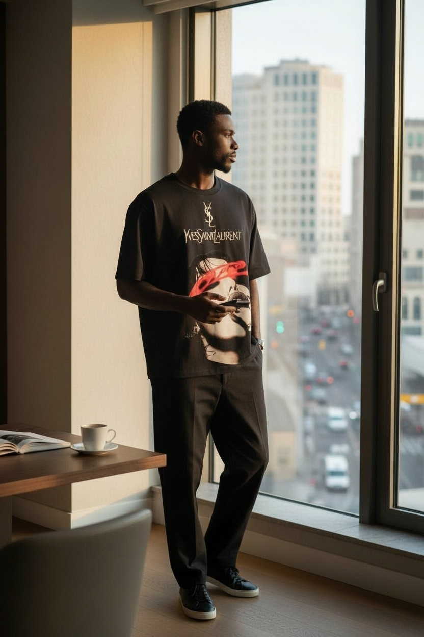 Yves Saint Laurent (YSL) “PASSIONNÈE” Oversized T-Shirt